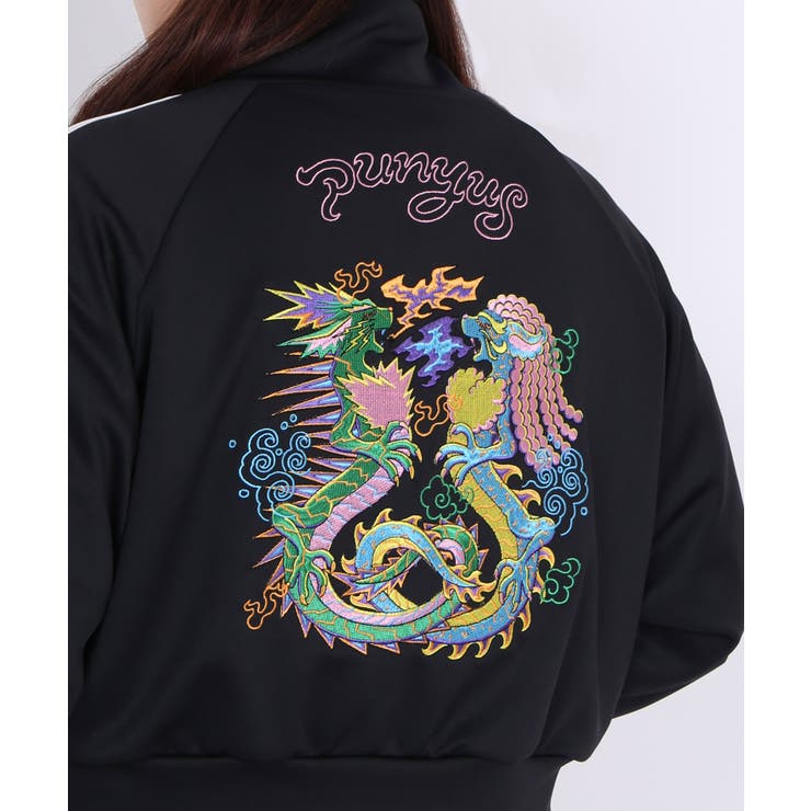 ドラゴン刺繍ショートジャージトップ ドラゴン刺繍ショートジャージトップ[品番：PNYW0004537