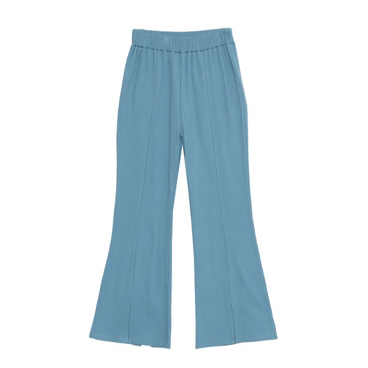 サックス | フロントスリットフレアパンツ | PUNYUS 