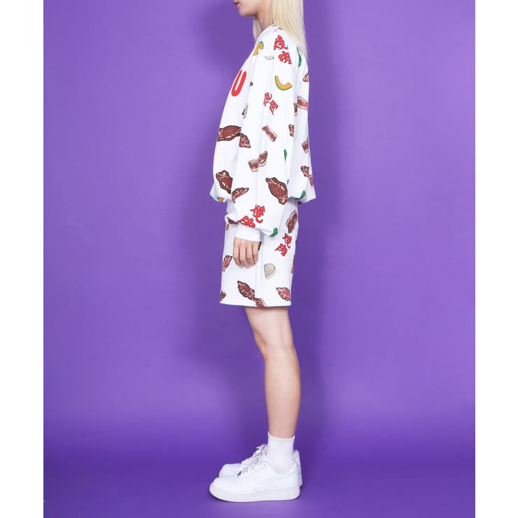 フード総柄スウェット(NATTO_YAKINIKU_ONIGIRI） | PUNYUS  | 詳細画像8 