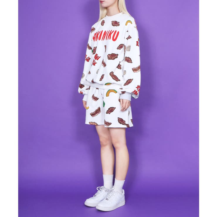 フード総柄スウェットショーパン | PUNYUS  | 詳細画像4 