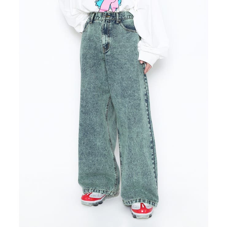 オーバーダイデニムバギーパンツ[品番：PNYW0004560]｜PUNYUS