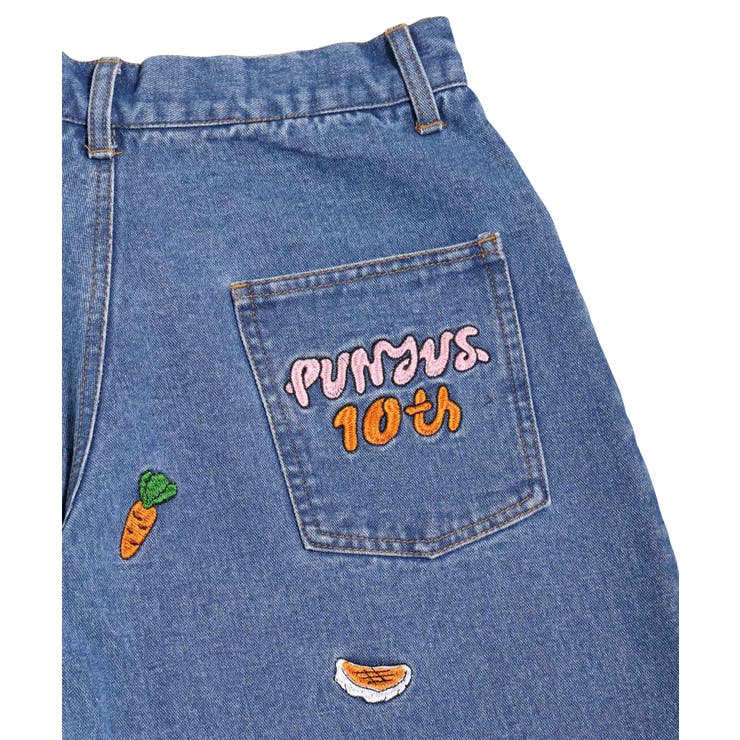 10th anniversary総柄刺繍デニムバギーパンツ[品番：PNYW0004629]｜PUNYUS （プニュズ ）のレディースファッション通販｜SHOPLIST（ショップリスト）