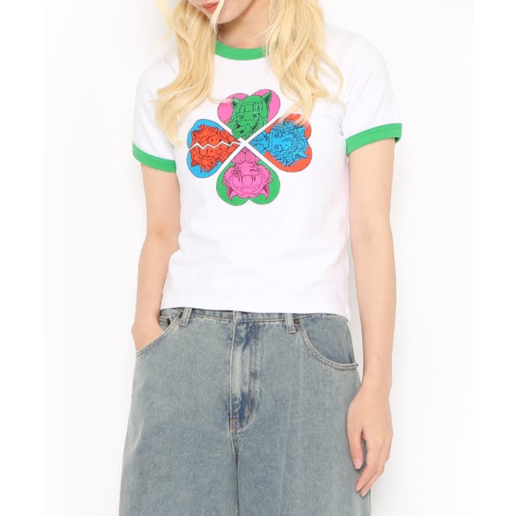 恋愛しようぜ若者ピチリンガーTシャツ | PUNYUS  | 詳細画像4 