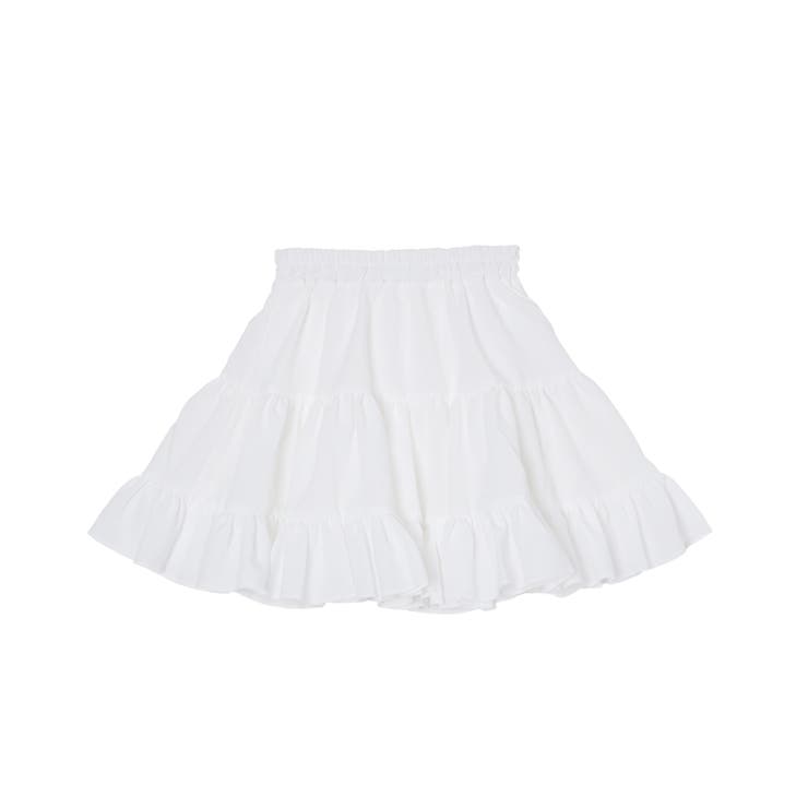 ホワイト | ティアードミニスカート | PUNYUS 