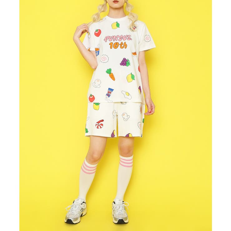 10th anniversary総柄Tシャツ[品番：PNYW0004566]｜PUNYUS