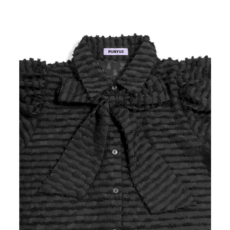 リボン付きシアー半袖ブラウス | PUNYUS  | 詳細画像11 