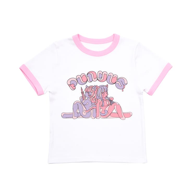 わたしたちTOKYOgirlsピチリンガーTシャツ[品番：PNYW0004583