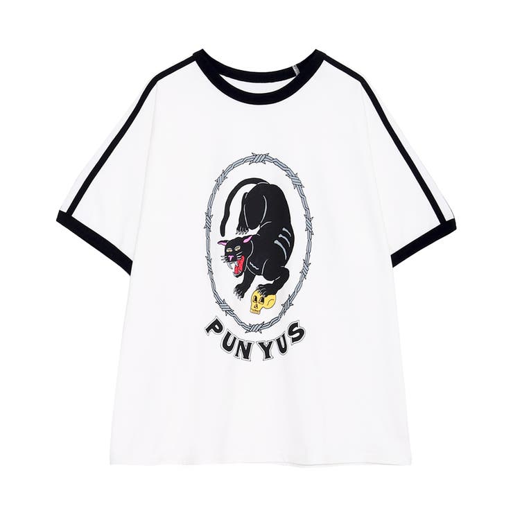 ブラックパンサーラインリンガーTシャツ[品番：PNYW0004603