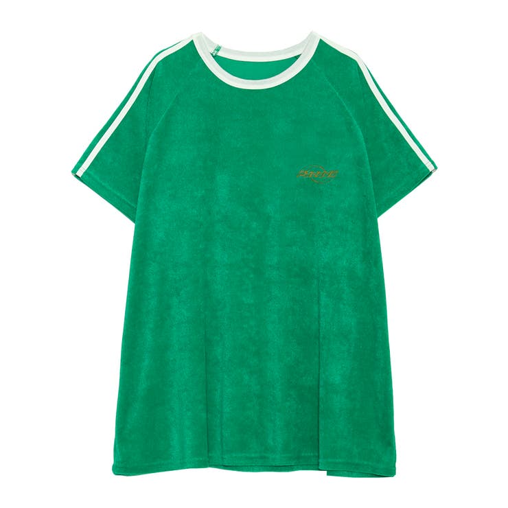 グリーン | 2ラインパイルビッグTシャツ | PUNYUS 