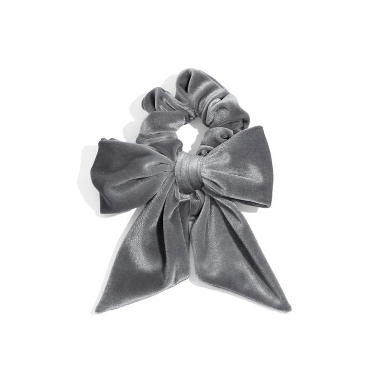 グレー | ベロアリボンシュシュ | PUNYUS 