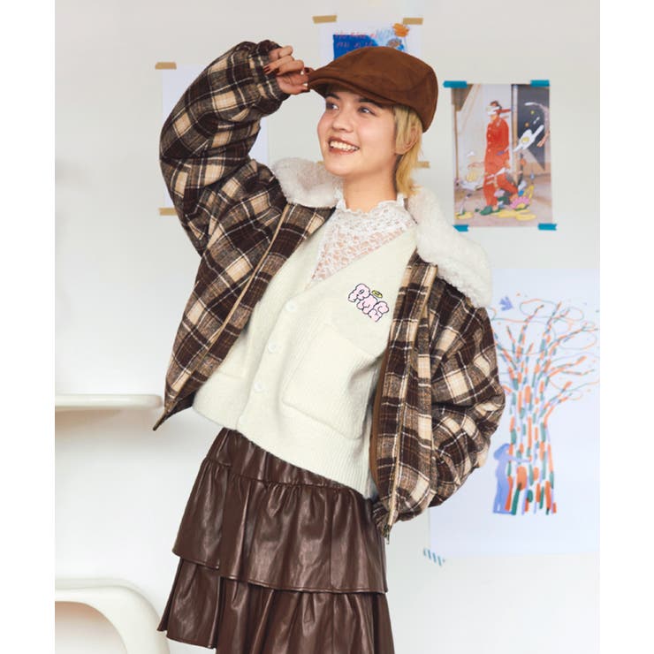 ロゴ刺繍ニットカーディガン | PUNYUS  | 詳細画像7 