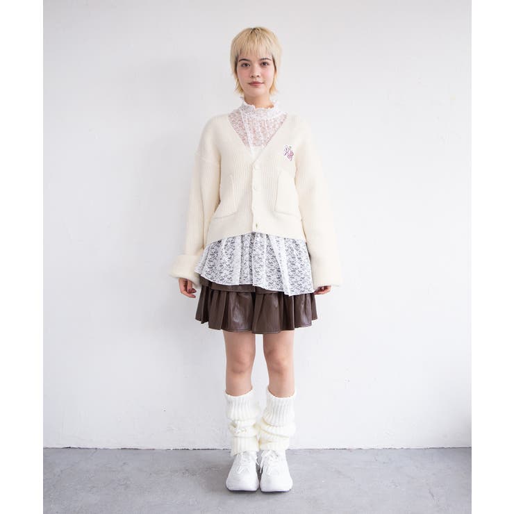 ロゴ刺繍ニットカーディガン | PUNYUS  | 詳細画像5 