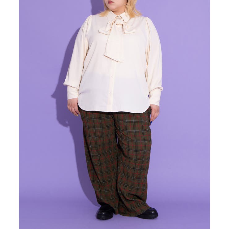 セルフカットチェックプリーツパンツ | PUNYUS  | 詳細画像3 