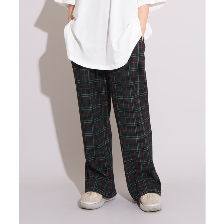 セルフカットチェックプリーツパンツ | PUNYUS  | 詳細画像4 