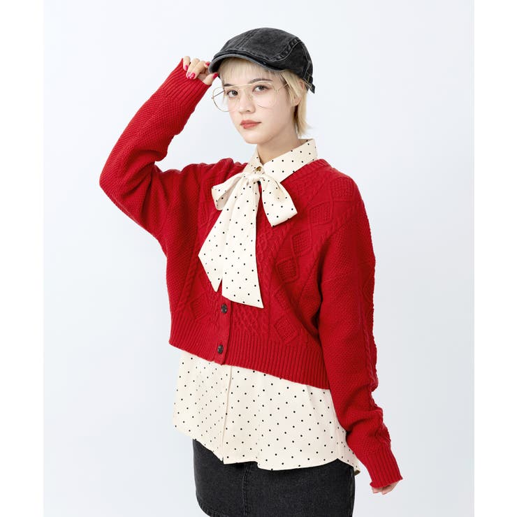 リボン付きドットブラウス | PUNYUS  | 詳細画像11 
