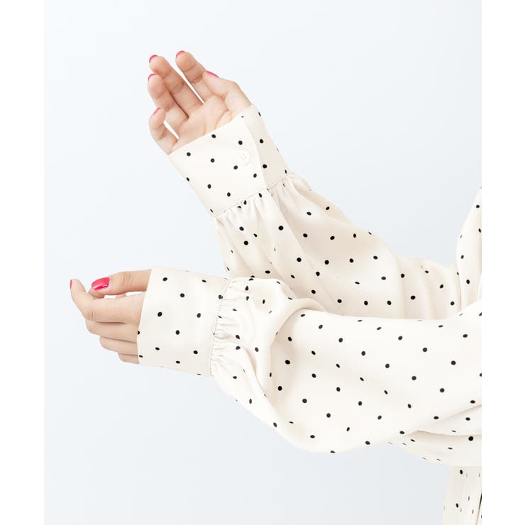 リボン付きドットブラウス | PUNYUS  | 詳細画像6 