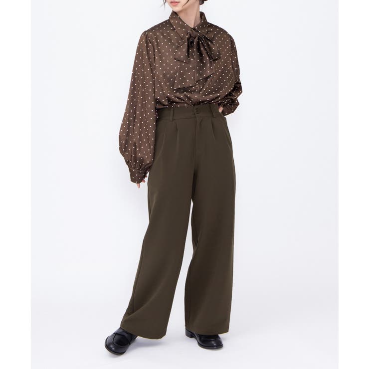 リボン付きドットブラウス | PUNYUS  | 詳細画像9 