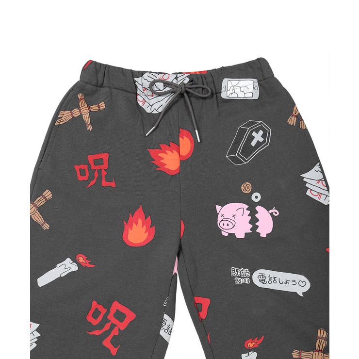 天国と地獄総柄スウェットパンツ[品番：PNYW0004696]｜PUNYUS
