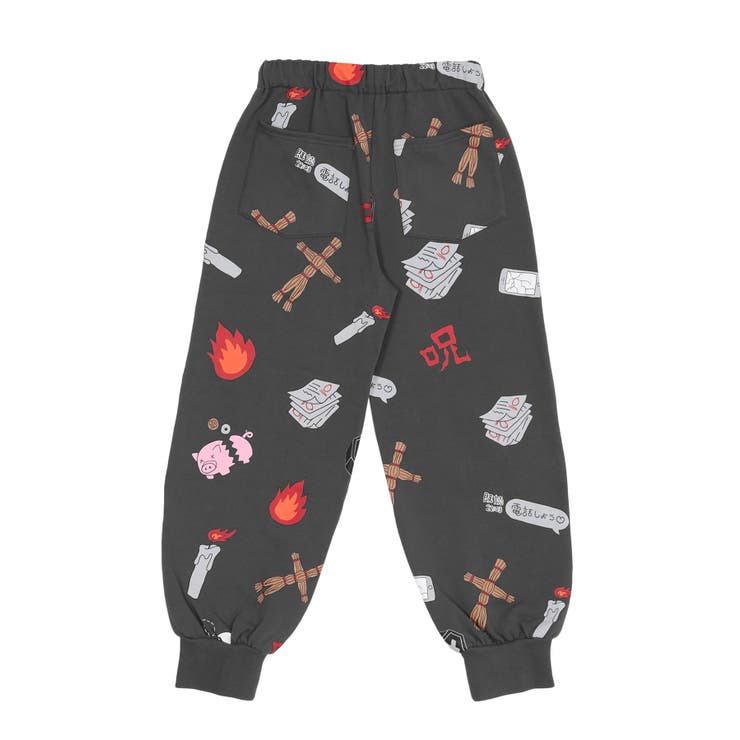 KTZ 名作　完売品　総柄 スウェット サルエルパンツ ハーフパンツ モノトーン KTZ 名作 完売品 総柄 スウェット サルエルパンツ ハーフパンツ モノトーン