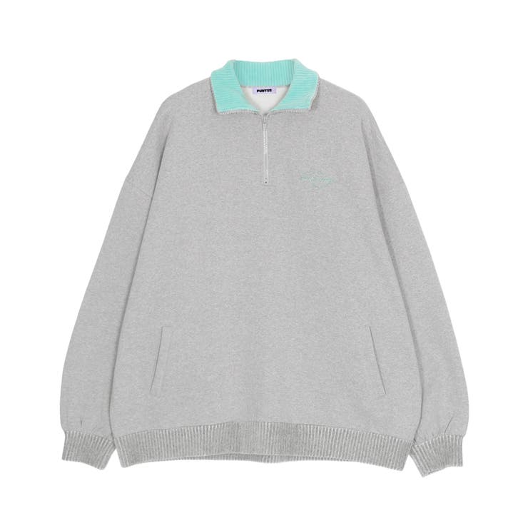 襟付きハーフZIP裏起毛スウェット[品番：PNYW0004713]｜PUNYUS