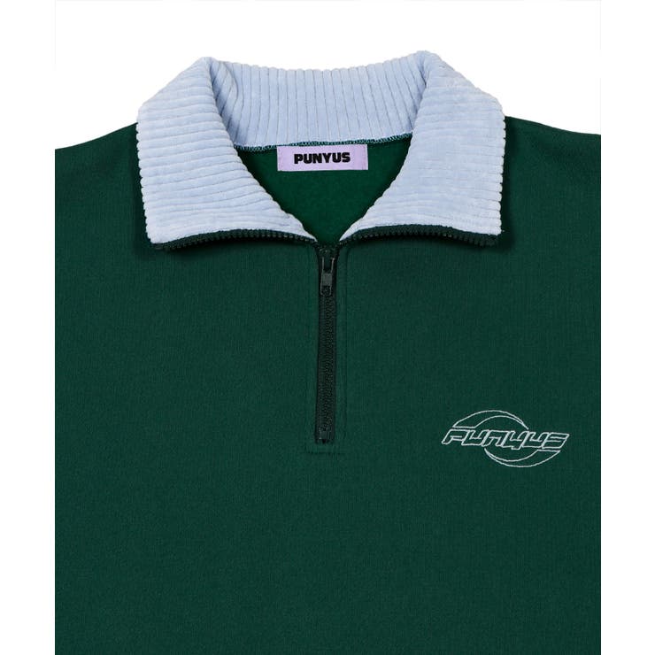 襟付きハーフZIP裏起毛スウェット[品番：PNYW0004713]｜PUNYUS