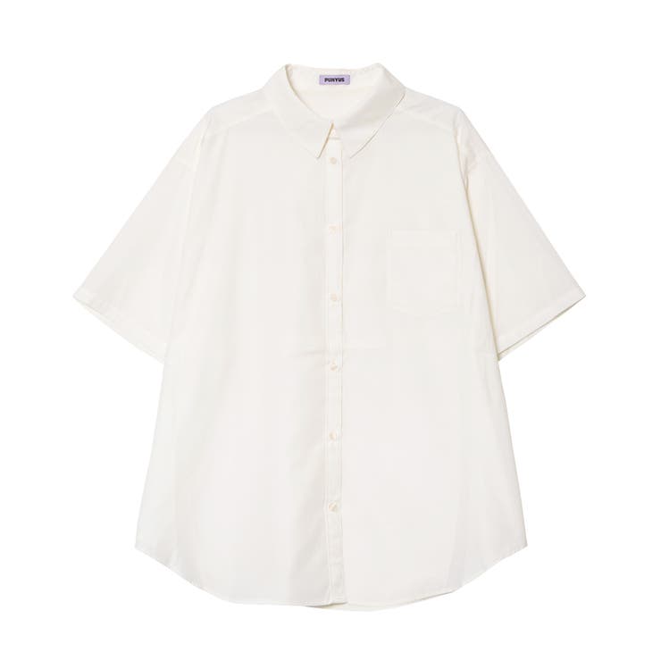 ホワイト | 半袖カラーシャツ | PUNYUS 
