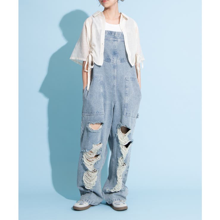 クロップド丈ドロストストライプシャツ | PUNYUS  | 詳細画像15 