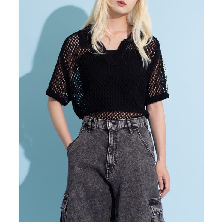 2ラインメッシュトップス | PUNYUS  | 詳細画像4 