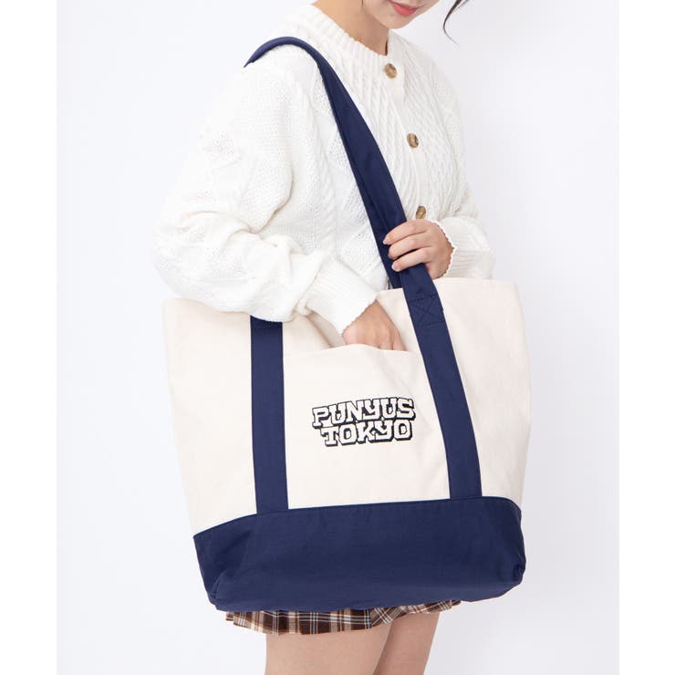 ロゴ刺繍キャンバストートバッグ | PUNYUS  | 詳細画像1 