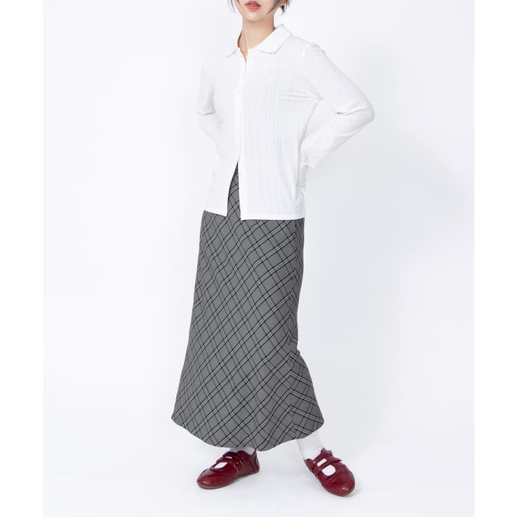 チェック柄ロングスカート | PUNYUS  | 詳細画像2 