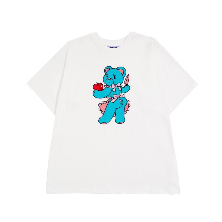 ホワイト | ベアプリントTシャツ | PUNYUS 
