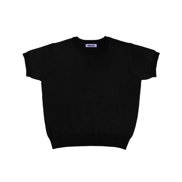 ブラック | 半袖サマーニット | PUNYUS 