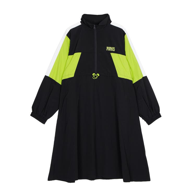 ブラック | 切り替えナイロンワンピース | PUNYUS 