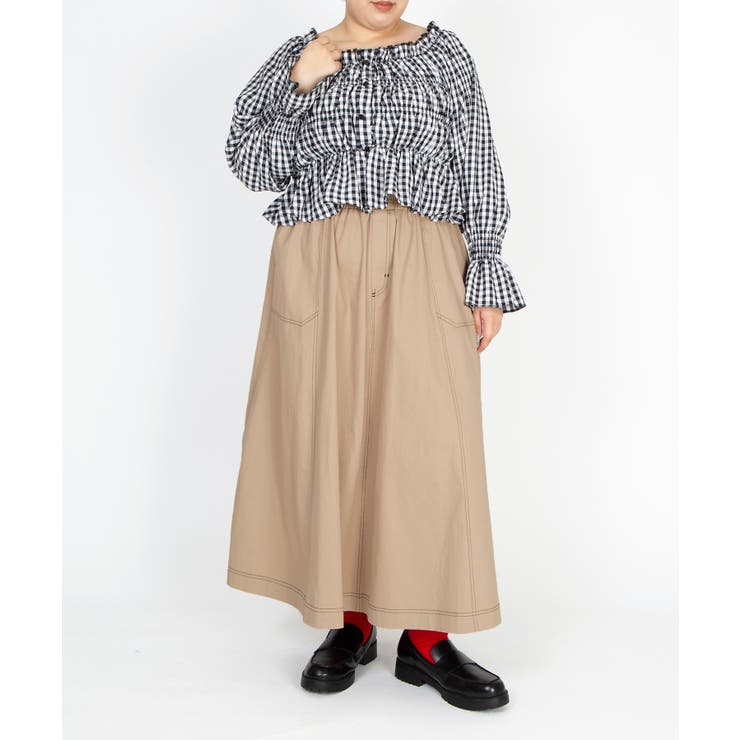 ステッチフレアロングスカート | PUNYUS  | 詳細画像7 