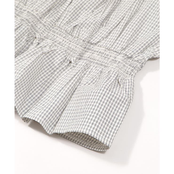 チェック柄パフスリーブブラウス | PUNYUS  | 詳細画像10 