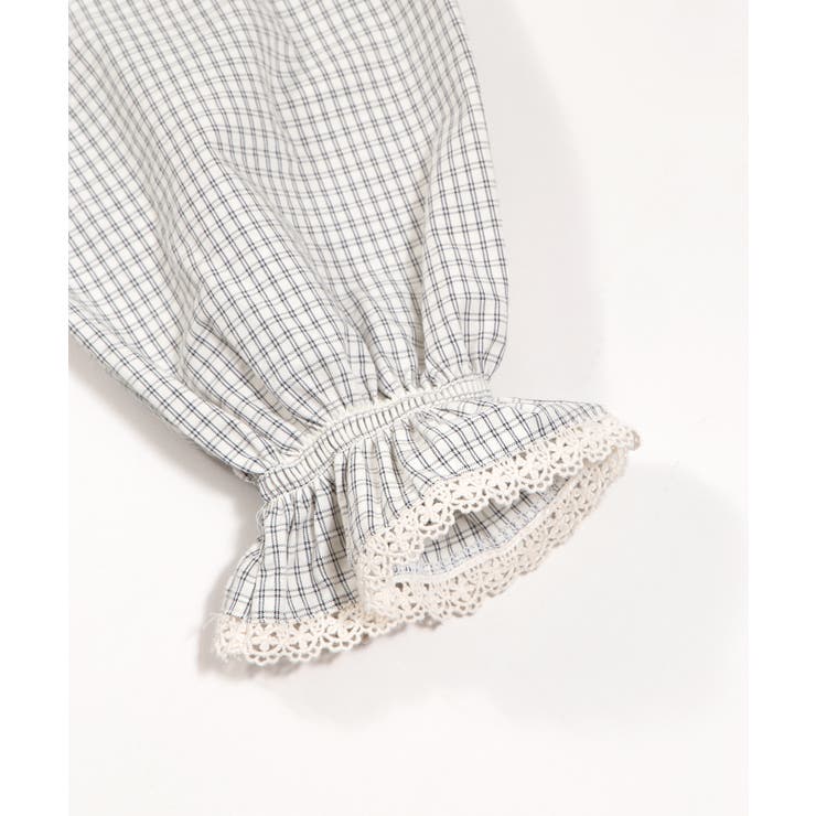 チェック柄パフスリーブブラウス | PUNYUS  | 詳細画像9 