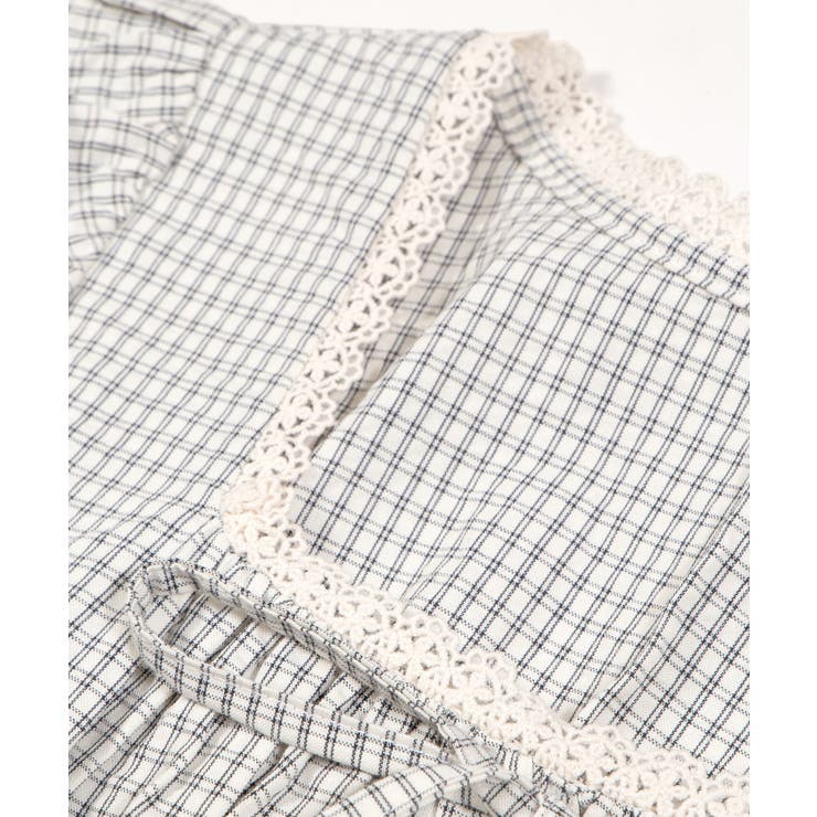 チェック柄パフスリーブブラウス | PUNYUS  | 詳細画像8 