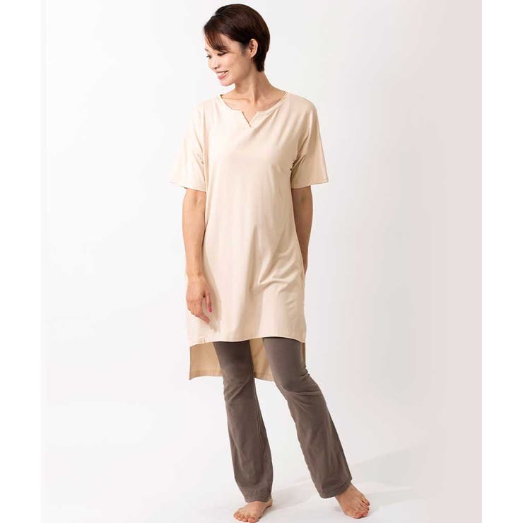 ベージュ | ルーパ LOOPA キーネックワンピース | Puravida