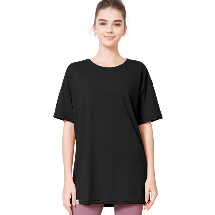 ブラック | ルーパ ヨガウェア Tシャツ | Puravida