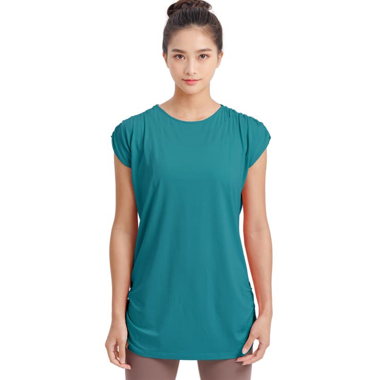 ピーコックグリーン | ヨガウェア トップス ロング丈 | Puravida