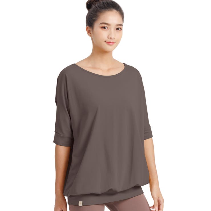 チャコール | ヨガウェア トップス [Loopa] | Puravida