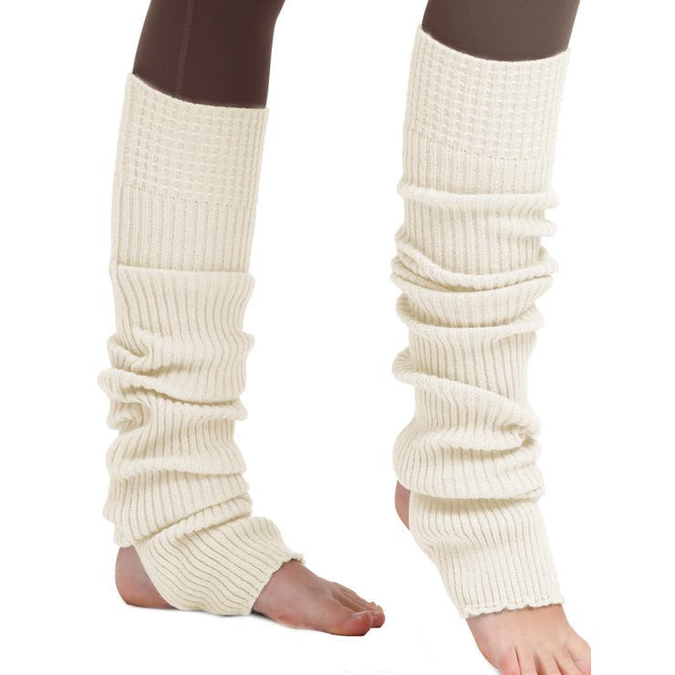 ホワイト | Loopa リブニットレッグウォーマー トレンカ | Puravida