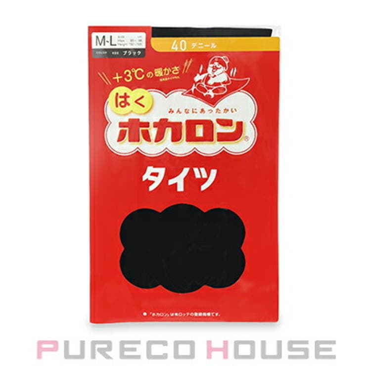 アツギ はく ホカロン タイツ 40デニール M～L #480 ブラック | PURECO HOUSE | 詳細画像1 