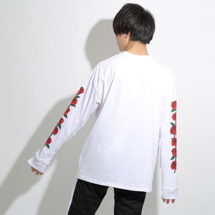 袖プリント ロンT(薔薇)[品番：RADM0000229]｜MODISH GAZE（モ