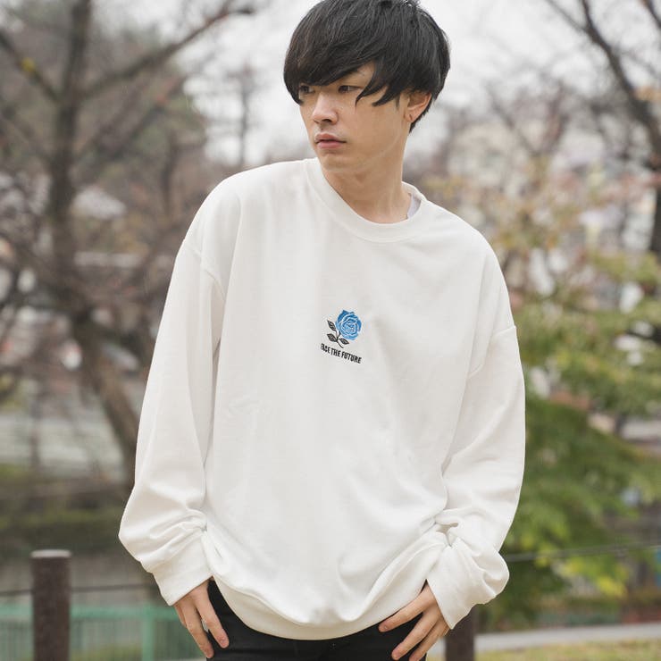 T Cポンチ 青薔薇刺繍 バックプリント ビッグスウェットトレーナー 品番 Radm Modish Gaze モディッシュガゼ のメンズ ファッション通販 Shoplist ショップリスト