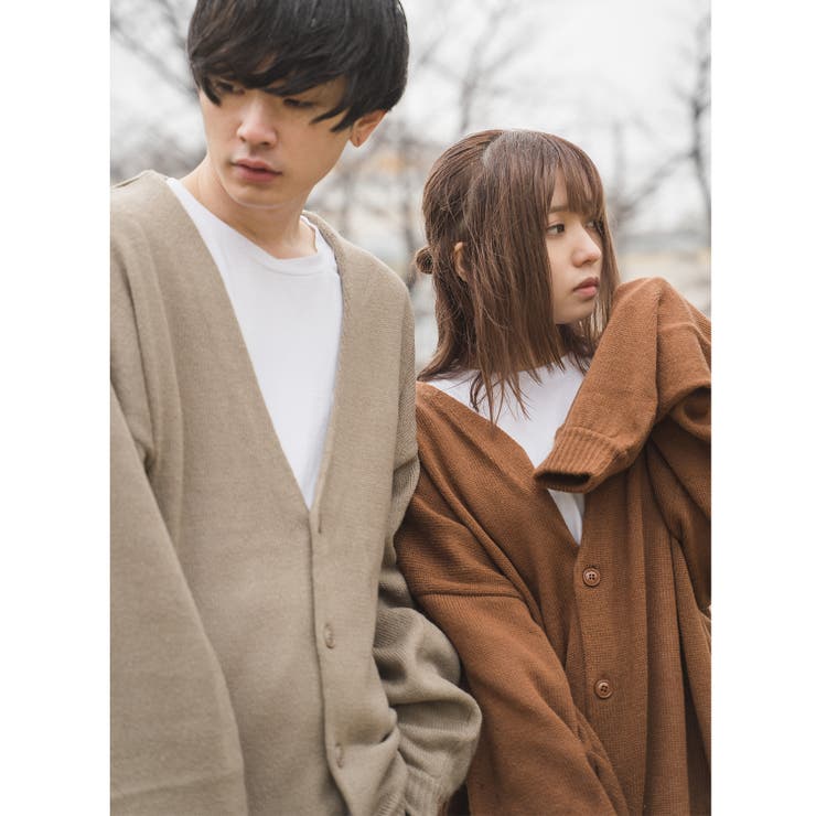 モヘアライク オーバーサイズ ニット カーディガン ボレロ[品番