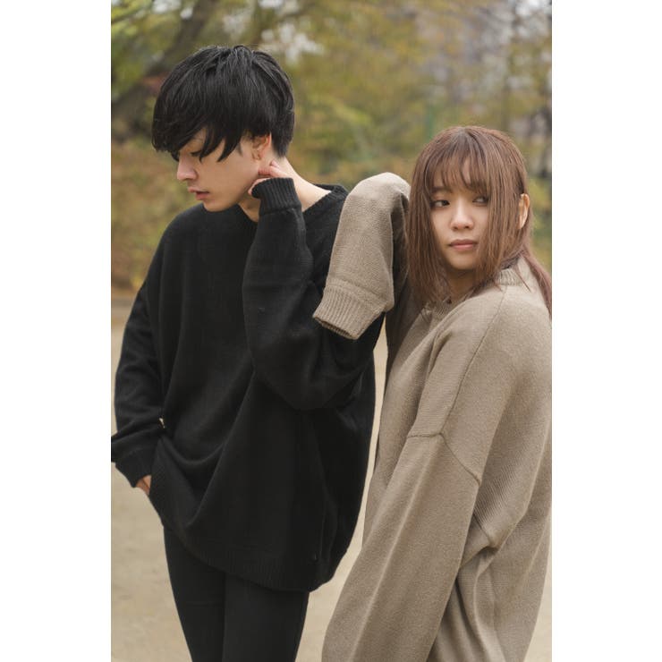 モヘアタッチアクリル オーバーサイズ クルーニット | MODISH GAZE | 詳細画像14 
