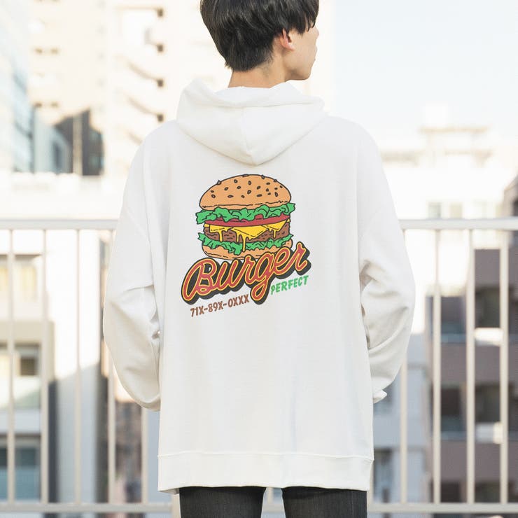 ハンバーガープリント ビッグプルパーカー[品番：RADM0000335]｜MODISH