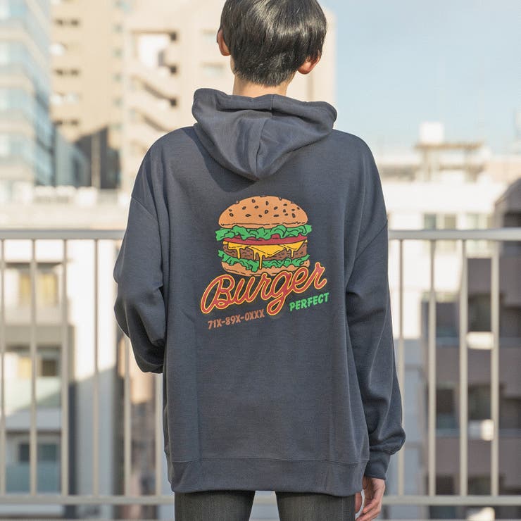 ハンバーガープリント ビッグプルパーカー[品番：RADM0000335]｜MODISH