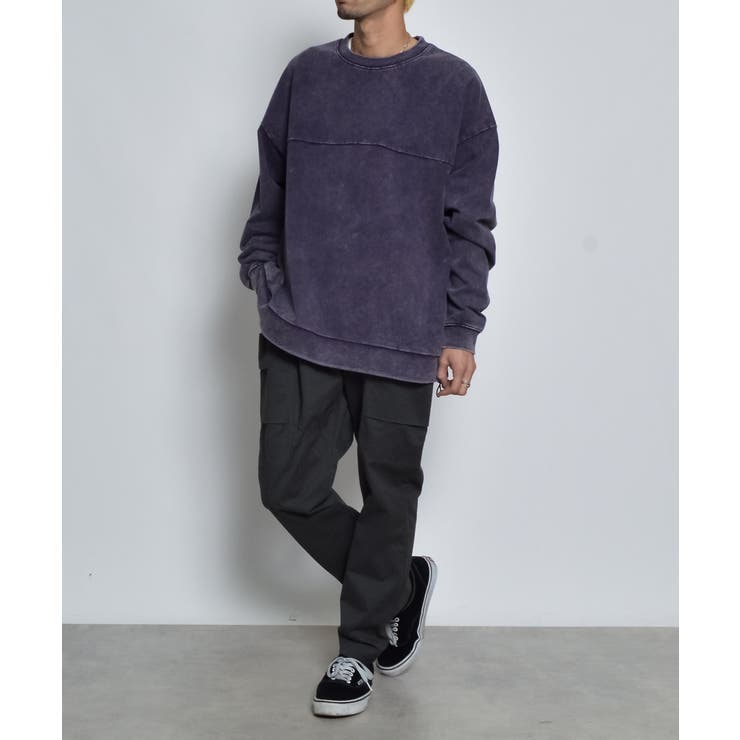 スノーウォッシュコットンドロストプルオーバーロンT | MODISH GAZE | 詳細画像11 